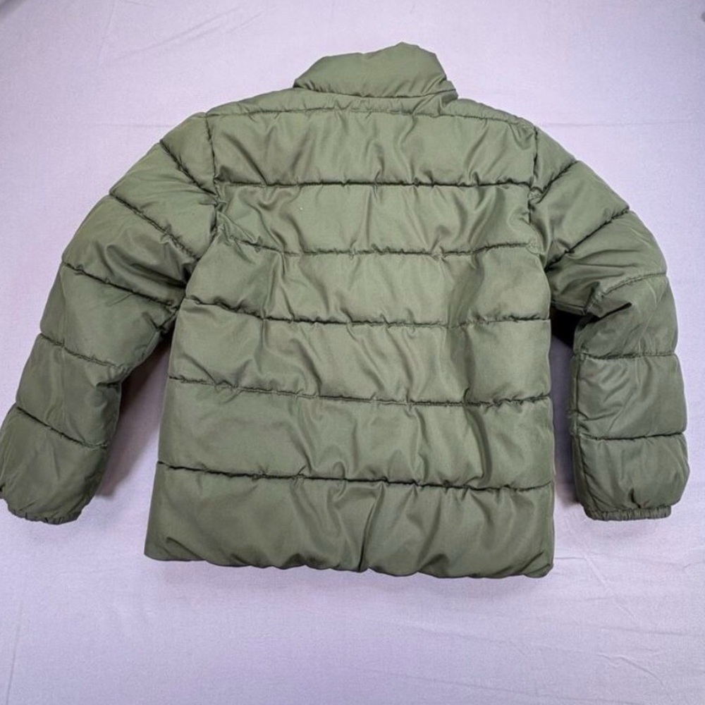 Children’s Place Green Puffer Coat SZ 5/6 Unisex + Purple CC Beanie Kids Bundle - Picture 6 of 14